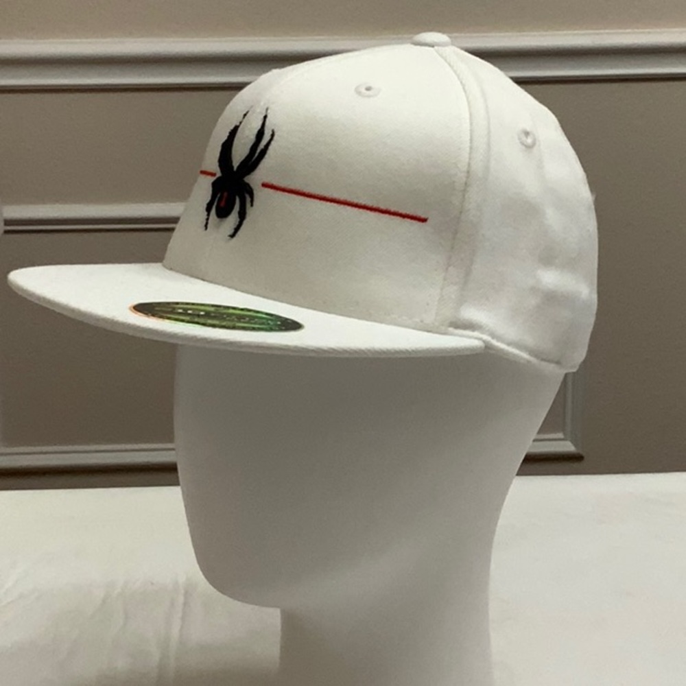 Spyder LOGO flat bill cap - White